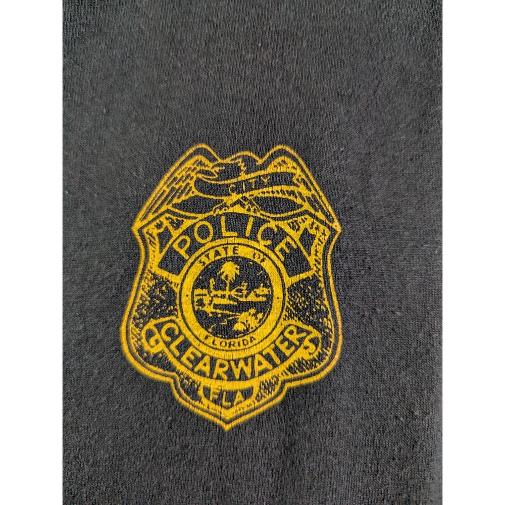 VTG Fruit Of The Looms Police Long Sleeve T Shirt XL USA Made Single Stitch 90s - Picture 4 of 11